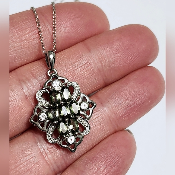 Moldavite Silver Necklace - Picture 5 of 7